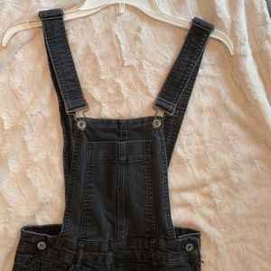 Super cute denim overalls + Fox tank